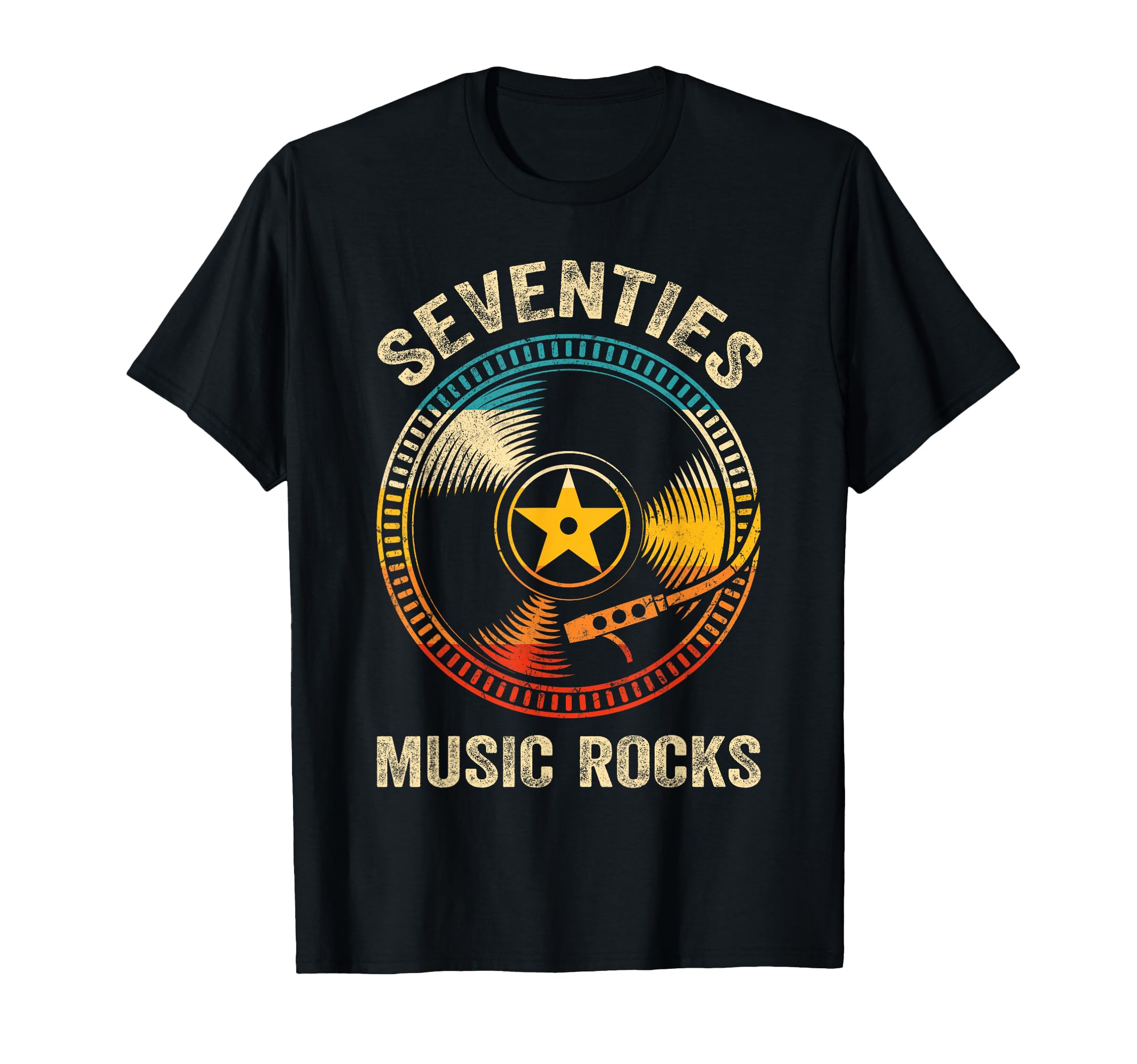 Seventies Music Rocks 70S Records T-Shirt - Unique Graphic Men Women - T-Shirt, Sweatshirt, Hoodie
