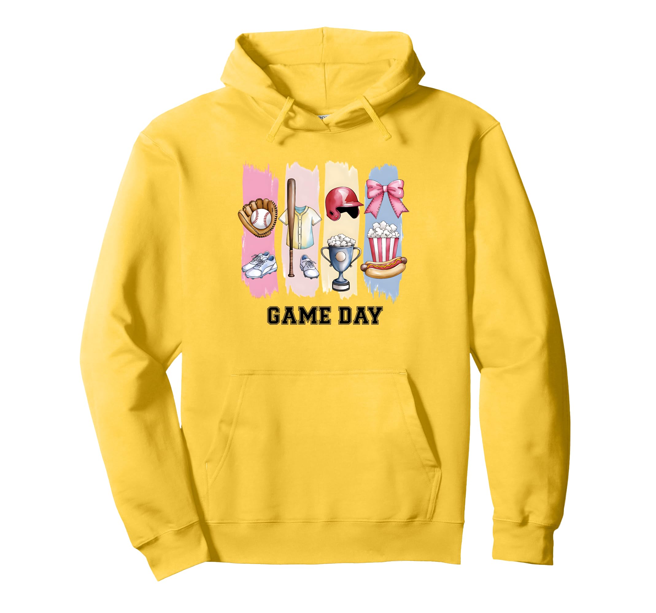 Game Day Baseball Softball Heart Love Mom Hoodie - Novelty Apparel Unisex - T-Shirt, Sweatshirt, Hoodie