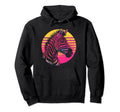 Zebra Vaporwave Aesthetic Synthwave Hoodie - Custom Art Print Men Women - T-Shirt, Sweatshirt, Hoodie