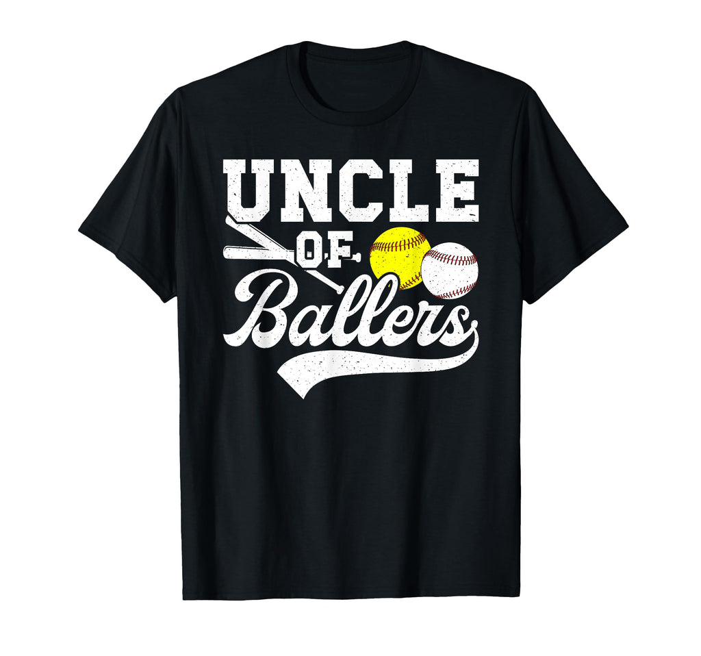 Uncle Ballers Baseball Softball Uncle T-Shirt - Minimalist Print Men Women - T-Shirt, Sweatshirt, Hoodie