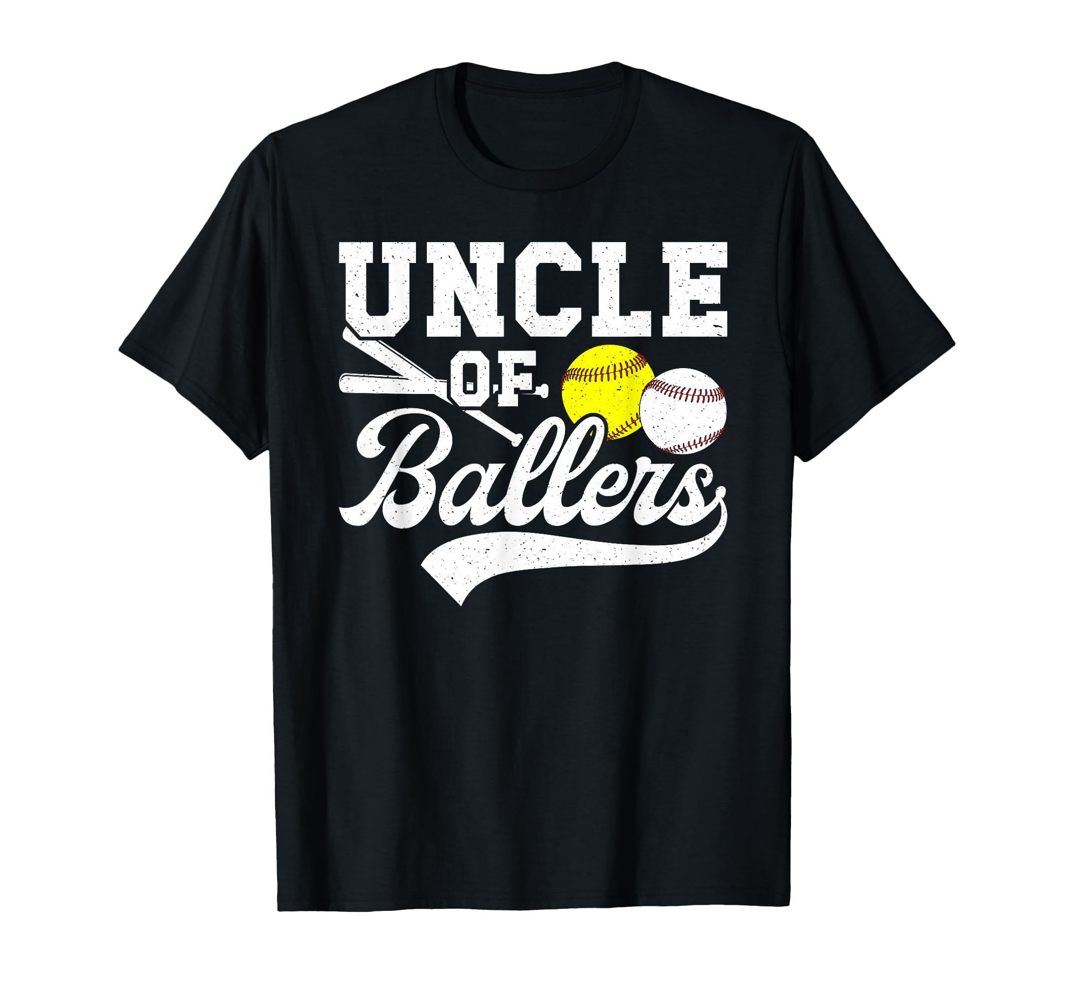Uncle Ballers Baseball Softball Uncle T-Shirt - Minimalist Print Men Women - T-Shirt, Sweatshirt, Hoodie