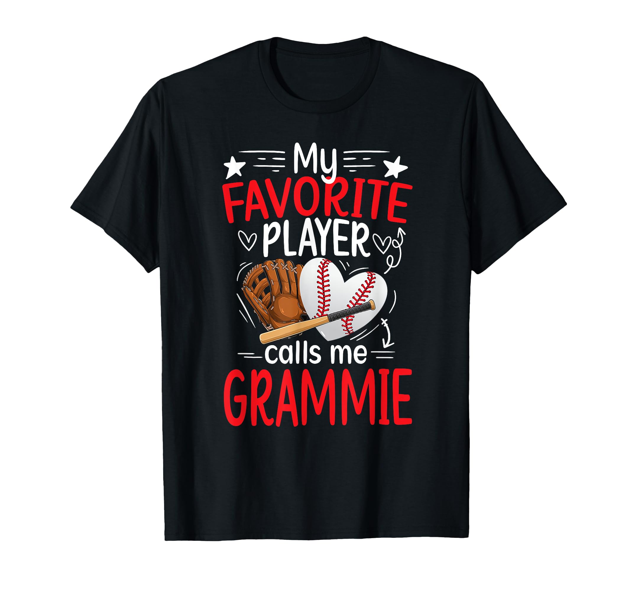 My Favorite Baseball Player Grammie T-Shirt - Unique Graphic Unisex - T-Shirt, Sweatshirt, Hoodie