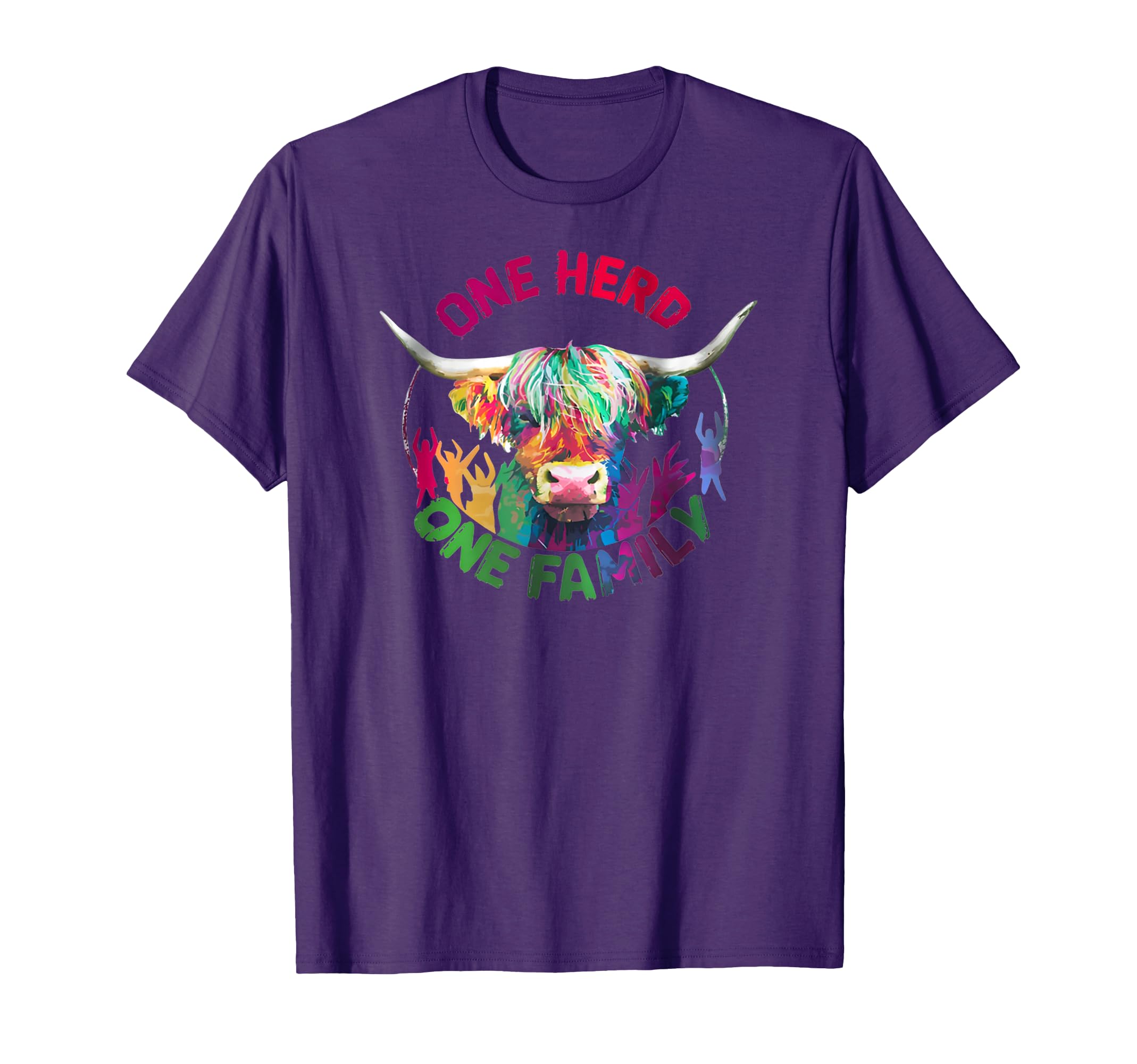 Funny Color One Herd One Family Rodeo T-Shirt - Streetwear Style Unisex - T-Shirt, Sweatshirt, Hoodie
