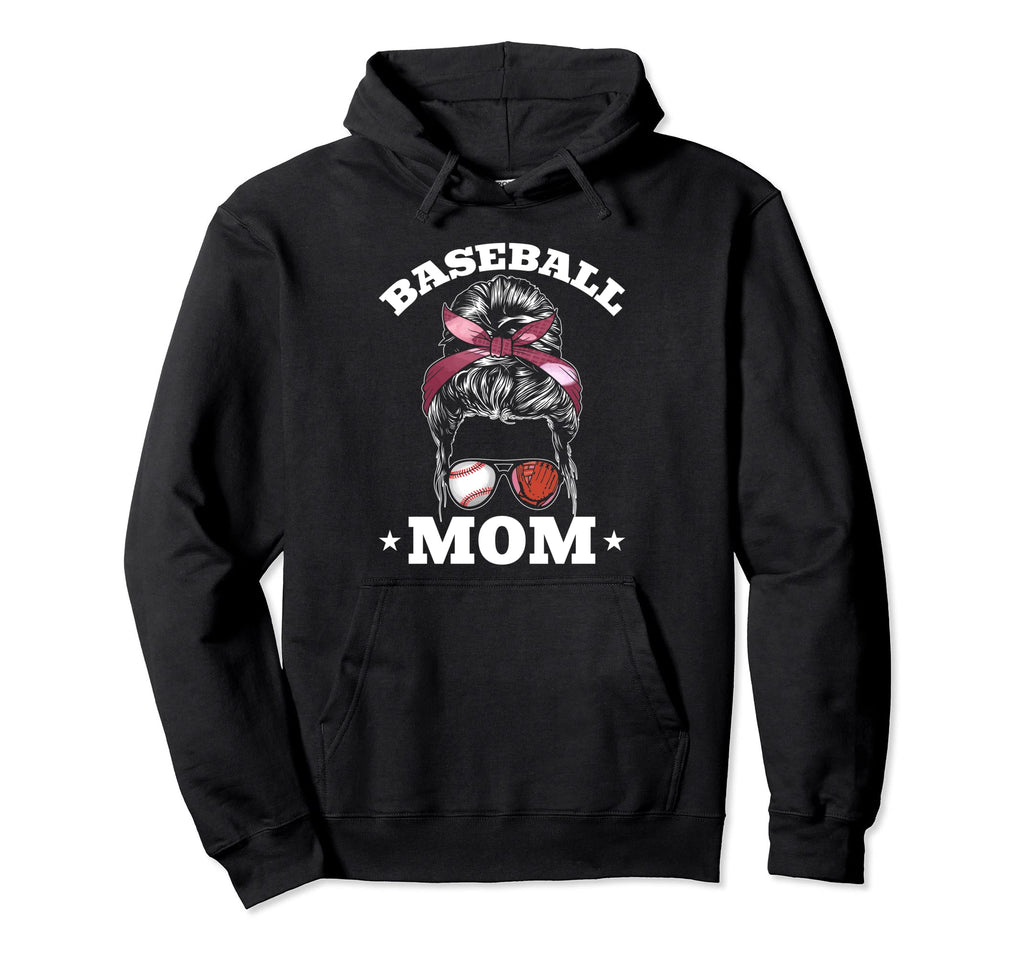 Mom Baseball Lover Baseball Mama Hoodie - Graphic Print for Adults - T-Shirt, Sweatshirt, Hoodie