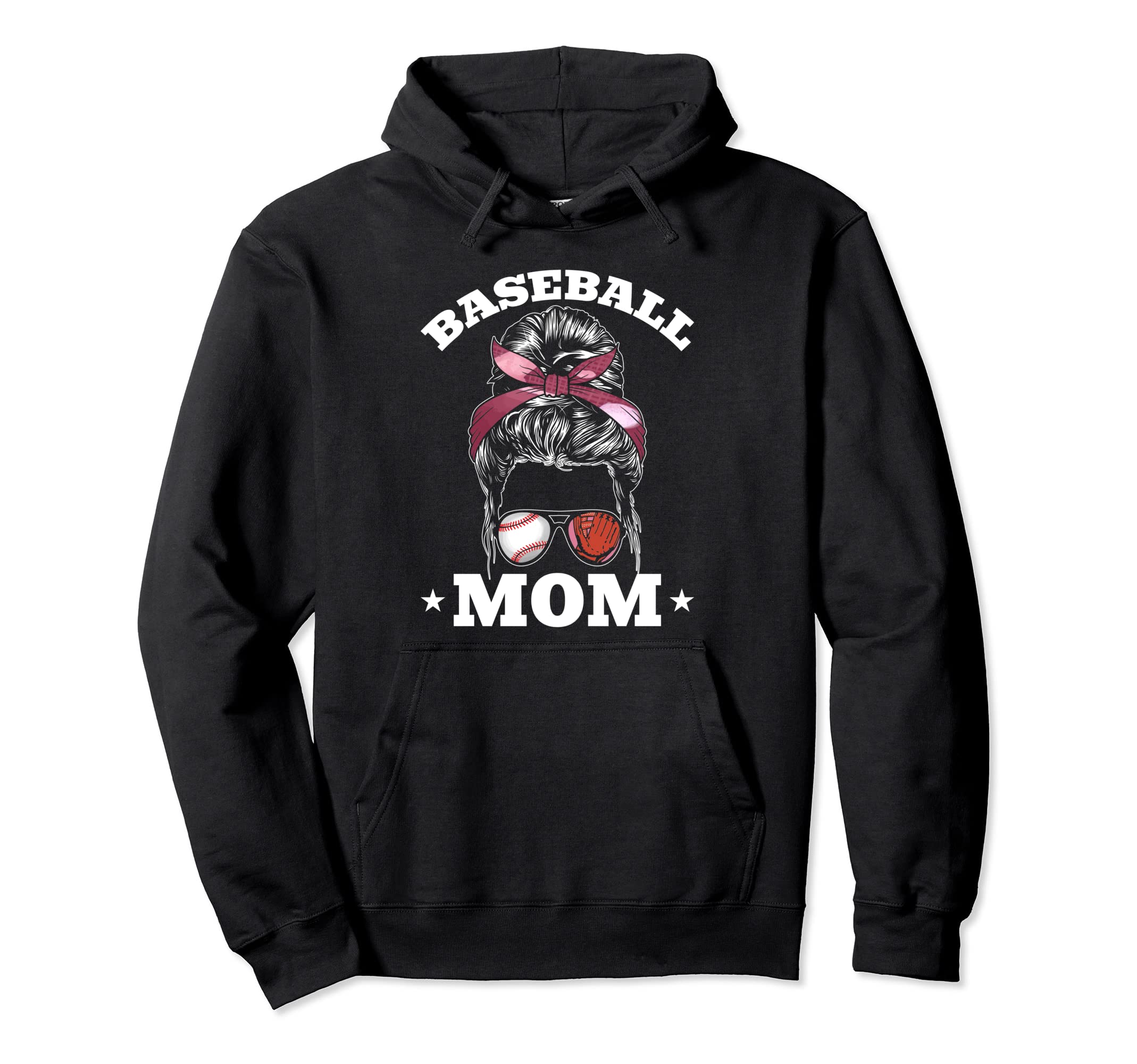 Mom Baseball Lover Baseball Mama Hoodie - Graphic Print for Adults - T-Shirt, Sweatshirt, Hoodie