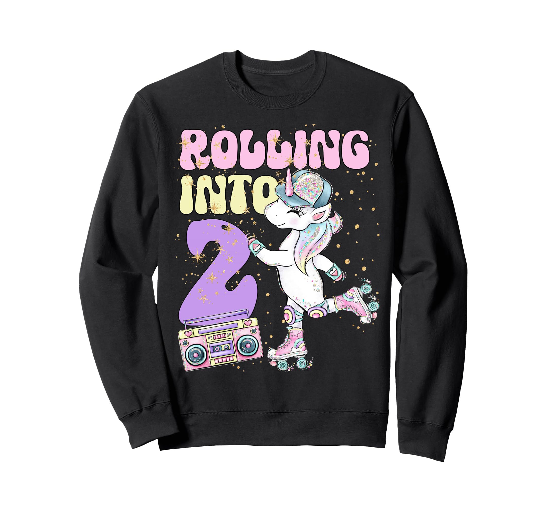 2Nd Birthday Roller Skate Party Sweatshirt - Custom Art Print Men Women - T-Shirt, Sweatshirt, Hoodie