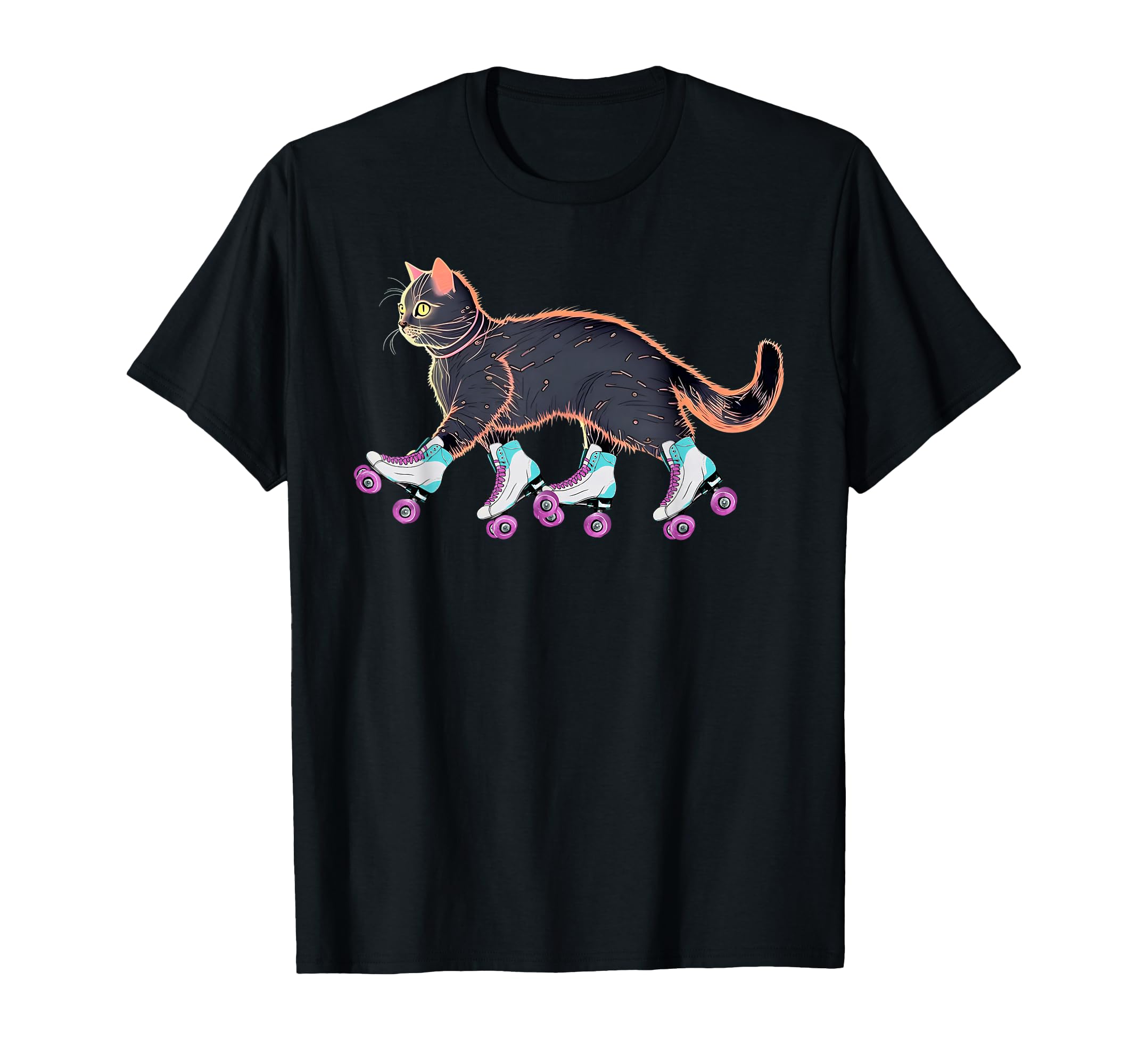 Roller Skating Cat Roller Derby Cats T-Shirt - Aesthetic Graphic Men Women - T-Shirt, Sweatshirt, Hoodie
