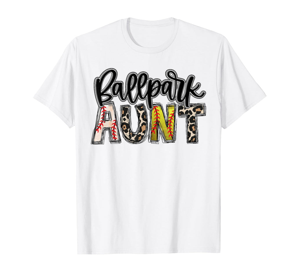Baseball And Softball Aunt Ballpark T-Shirt - Custom Art Print Men Women - T-Shirt, Sweatshirt, Hoodie