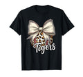 Tigers Baseball Mom Leopard Coquette Bow T-Shirt - Novelty Apparel Unisex - T-Shirt, Sweatshirt, Hoodie