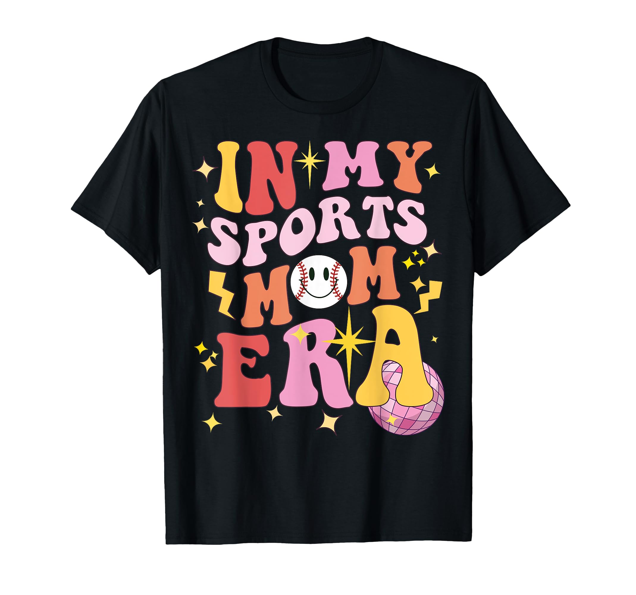 Groovy My Sports Mom Era Baseball Mom T-Shirt - Custom Art Print Men Women - T-Shirt, Sweatshirt, Hoodie