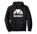 Cincinnati Cityscape Dad Baseball Lover Hoodie - Custom Art Print Men Women - T-Shirt, Sweatshirt, Hoodie