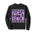 Football Cheer Mom Game Day Purple Sweatshirt - Trendy Graphic for Adults - T-Shirt, Sweatshirt, Hoodie