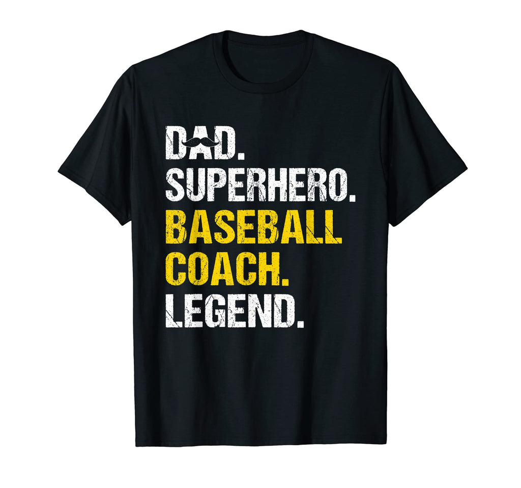 Mens Dad Superhero Baseball Coach T-Shirt - Casual Everyday Wear Unisex - T-Shirt, Sweatshirt, Hoodie