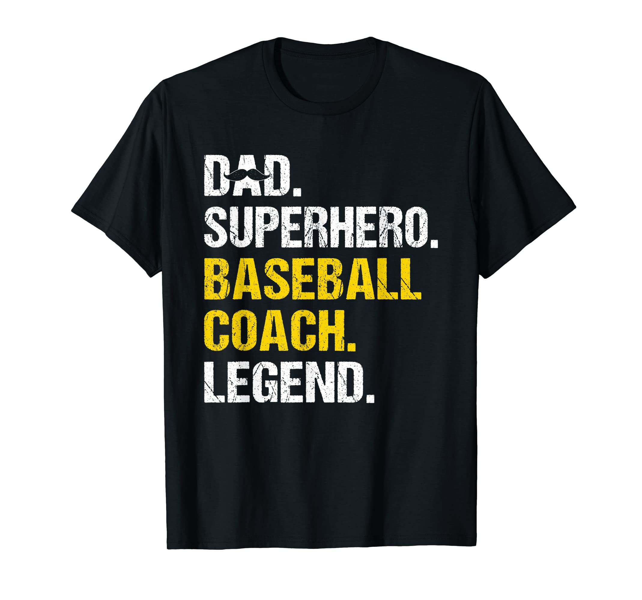Mens Dad Superhero Baseball Coach T-Shirt - Casual Everyday Wear Unisex - T-Shirt, Sweatshirt, Hoodie