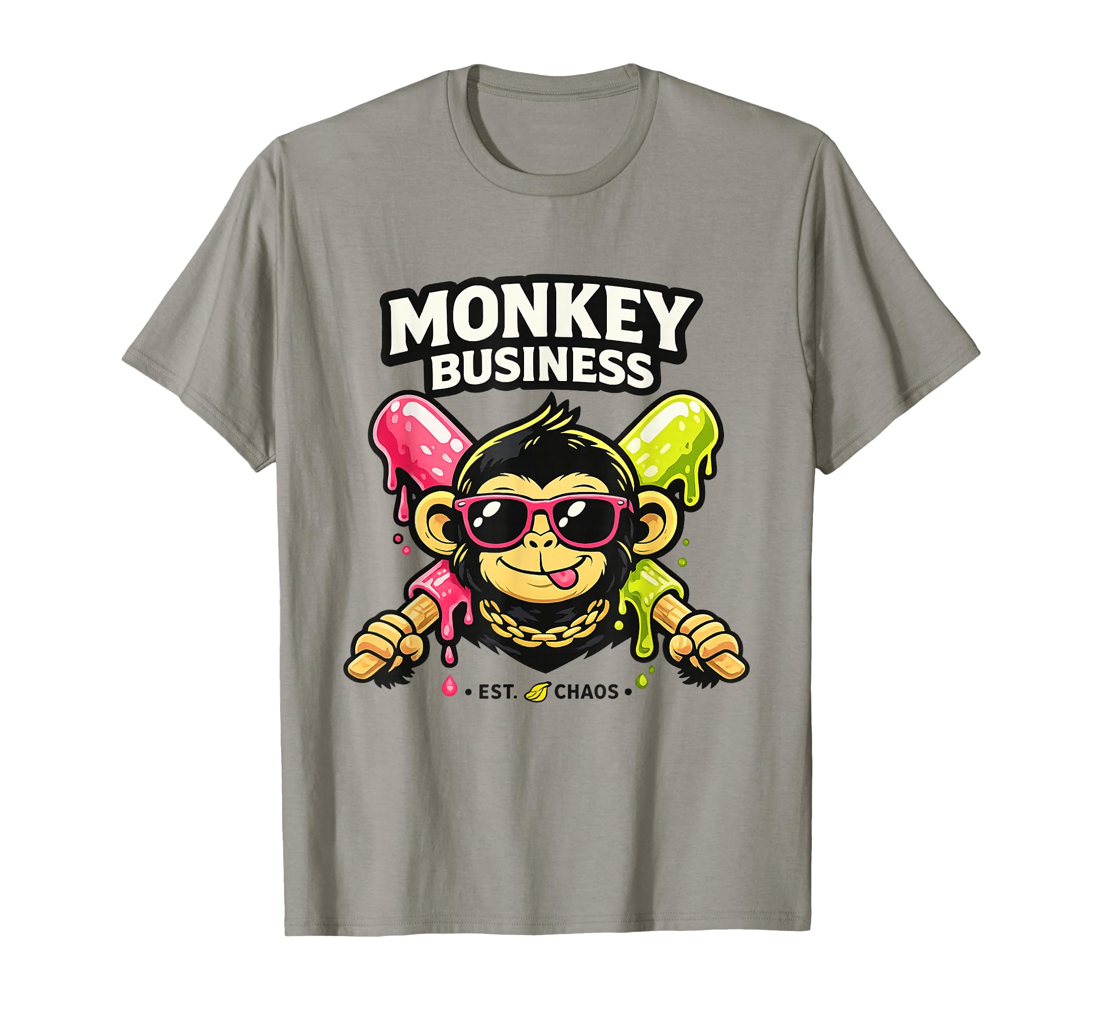Funny Monkey Sunglasses Party T-Shirt - Fun Novelty Design Men Women - T-Shirt, Sweatshirt, Hoodie