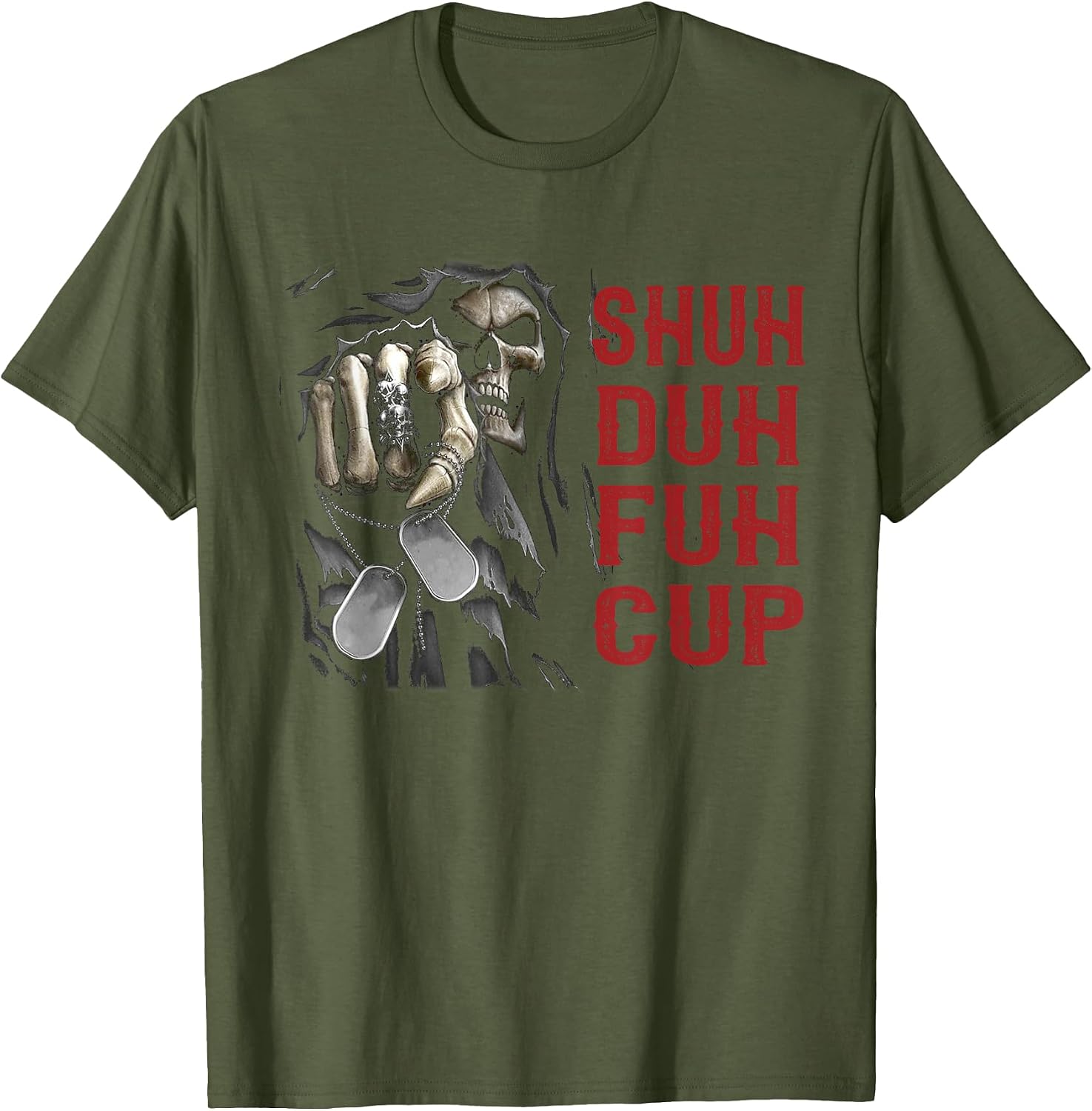 Shuh duh fuh cup grim reaper Funny gift by hari - Adult & Kids T-Shirts, Sweatshirts & Hoodies apparel design preview 1