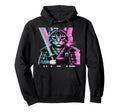 Japanese Vaporwave Samurai Cat Vaporwave Hoodie - Streetwear Style Unisex - T-Shirt, Sweatshirt, Hoodie