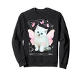Y2K Aesthetic Cat Butterfly Fairy Sweatshirt - Novelty Apparel for Adults - T-Shirt, Sweatshirt, Hoodie