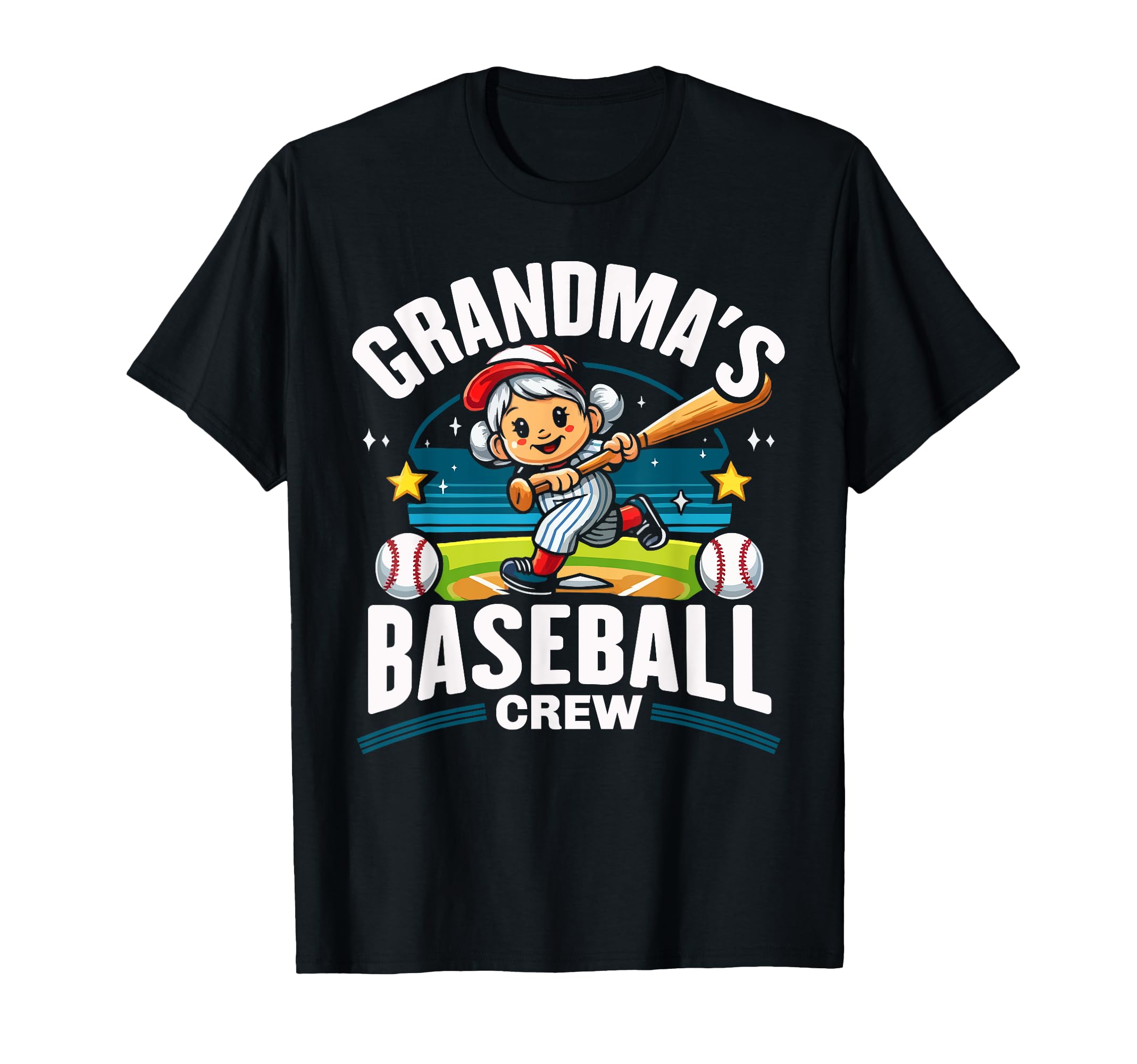 Baseball Grandma Grandmother Granny T-Shirt - Fun Novelty Design Unisex - T-Shirt, Sweatshirt, Hoodie