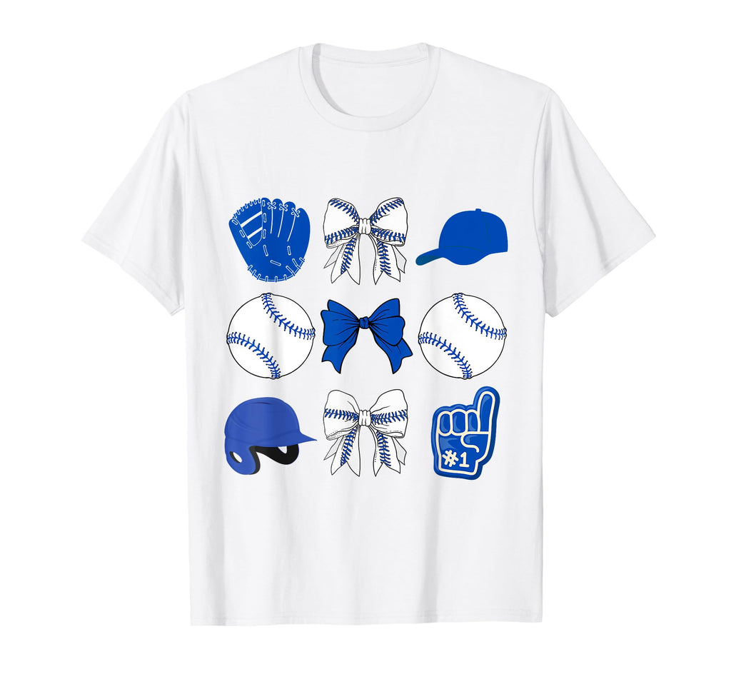 Girly Blue Coquette Baseball T-Shirt - Casual Everyday Wear for Adults - T-Shirt, Sweatshirt, Hoodie