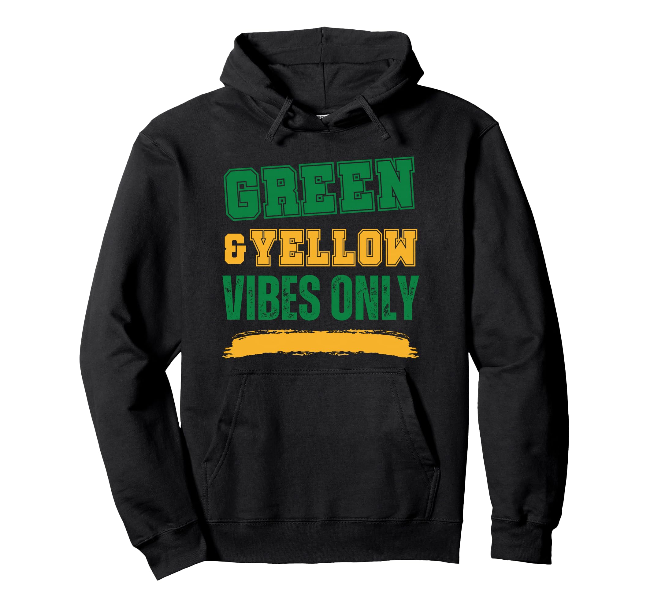 Green And Yellow Game Day Hoodie - Trendy Graphic Men Women - T-Shirt, Sweatshirt, Hoodie