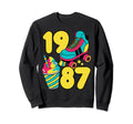 1987 Roller Skates Sweet Treats Summer Sweatshirt - Graphic Print Unisex - T-Shirt, Sweatshirt, Hoodie