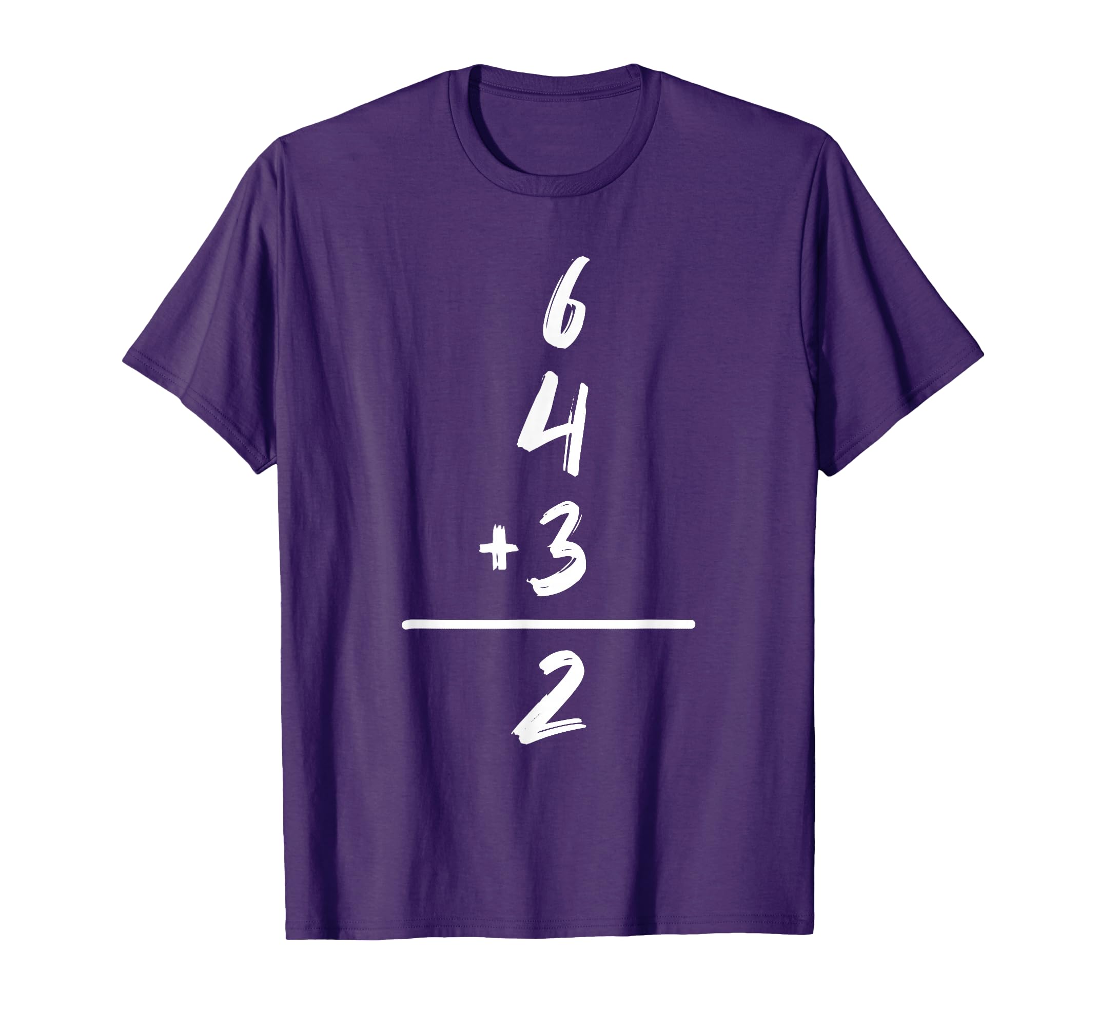 Baseball Inspired Math 6 4 3 2 Double T-Shirt - Custom Art Print Unisex - T-Shirt, Sweatshirt, Hoodie