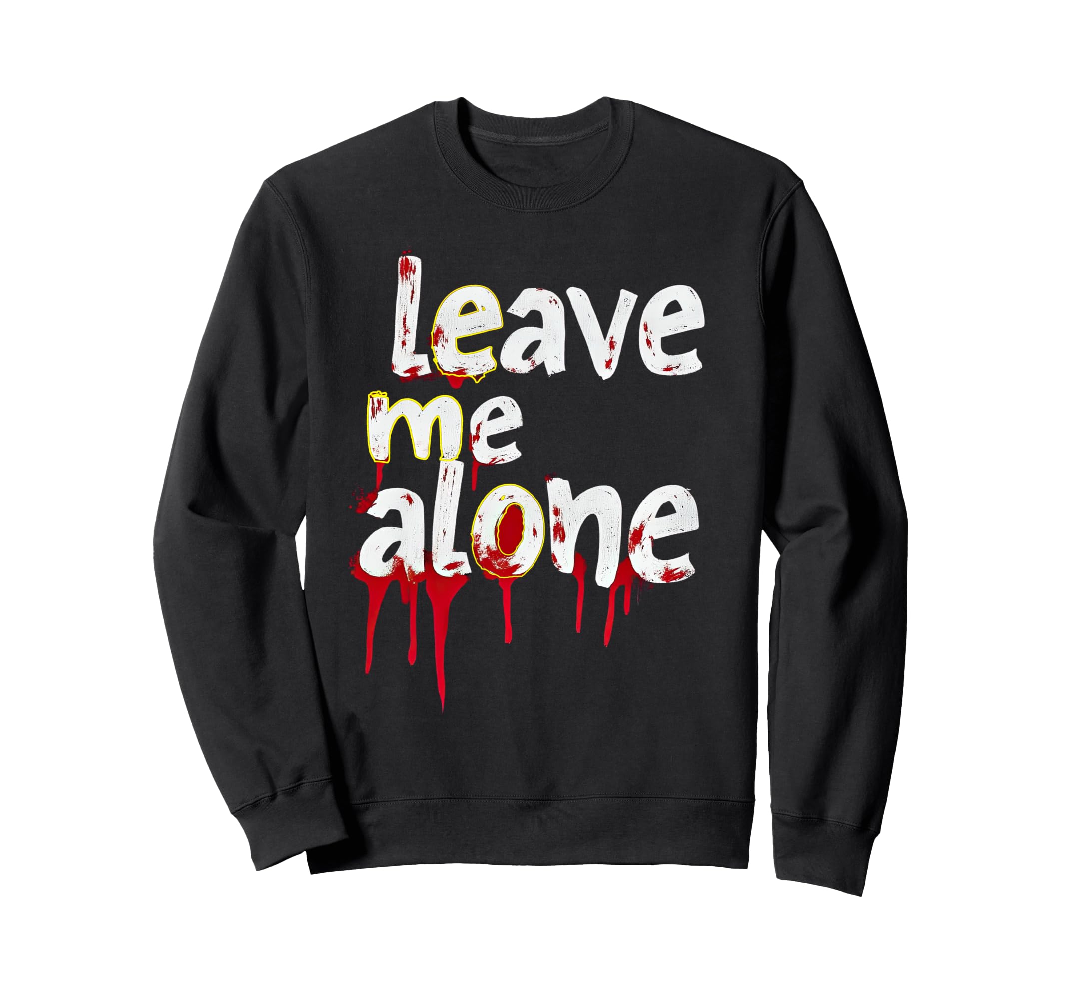 Leave Me Alone Y2K Emo Aesthetic Sweatshirt - Unique Graphic Men Women - T-Shirt, Sweatshirt, Hoodie