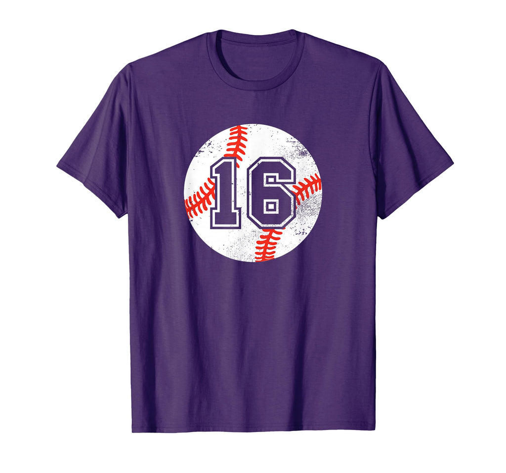 Baseball Player 16 Baseball Mom Dad T-Shirt - Unique Graphic for Adults - T-Shirt, Sweatshirt, Hoodie