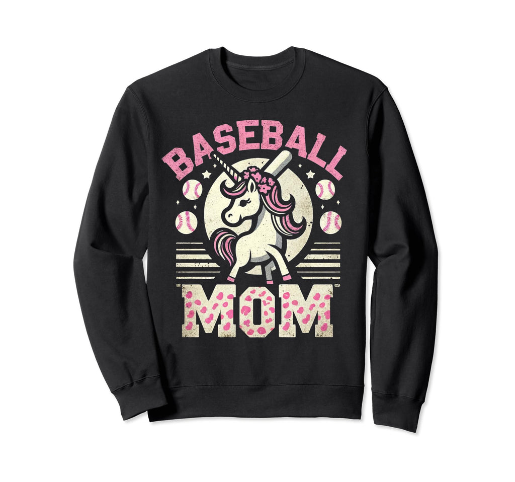 Womens Baseball Mom Mama Mothers Dog Sweatshirt - Custom Art Print Unisex - T-Shirt, Sweatshirt, Hoodie