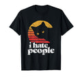 I Hate People Funny Cat Distressed T-Shirt - Streetwear Style for Adults - T-Shirt, Sweatshirt, Hoodie