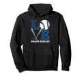 Distressed Baseball Love Walker Hoodie - Fun Novelty Design Men Women - T-Shirt, Sweatshirt, Hoodie