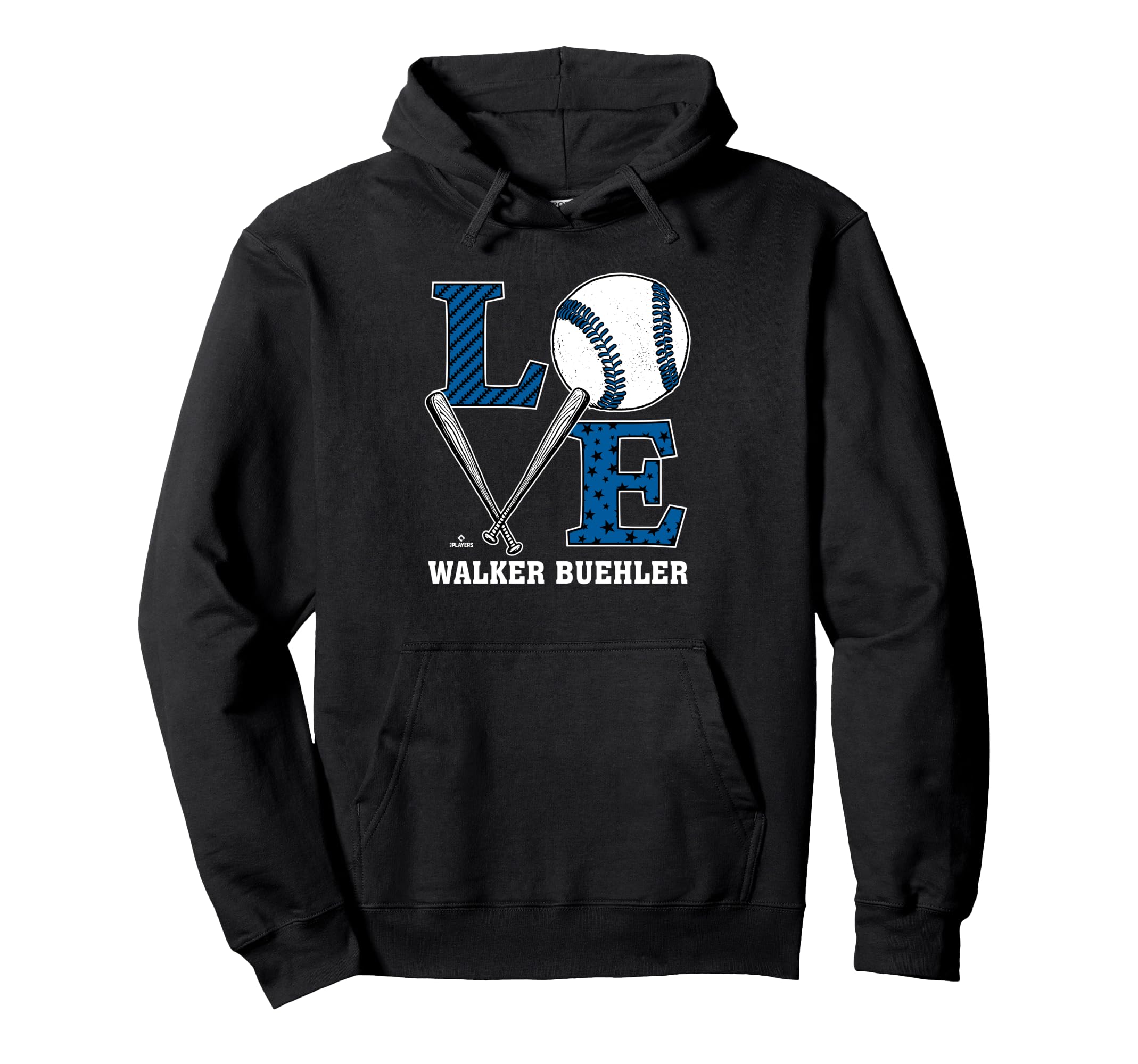 Distressed Baseball Love Walker Hoodie - Fun Novelty Design Men Women - T-Shirt, Sweatshirt, Hoodie