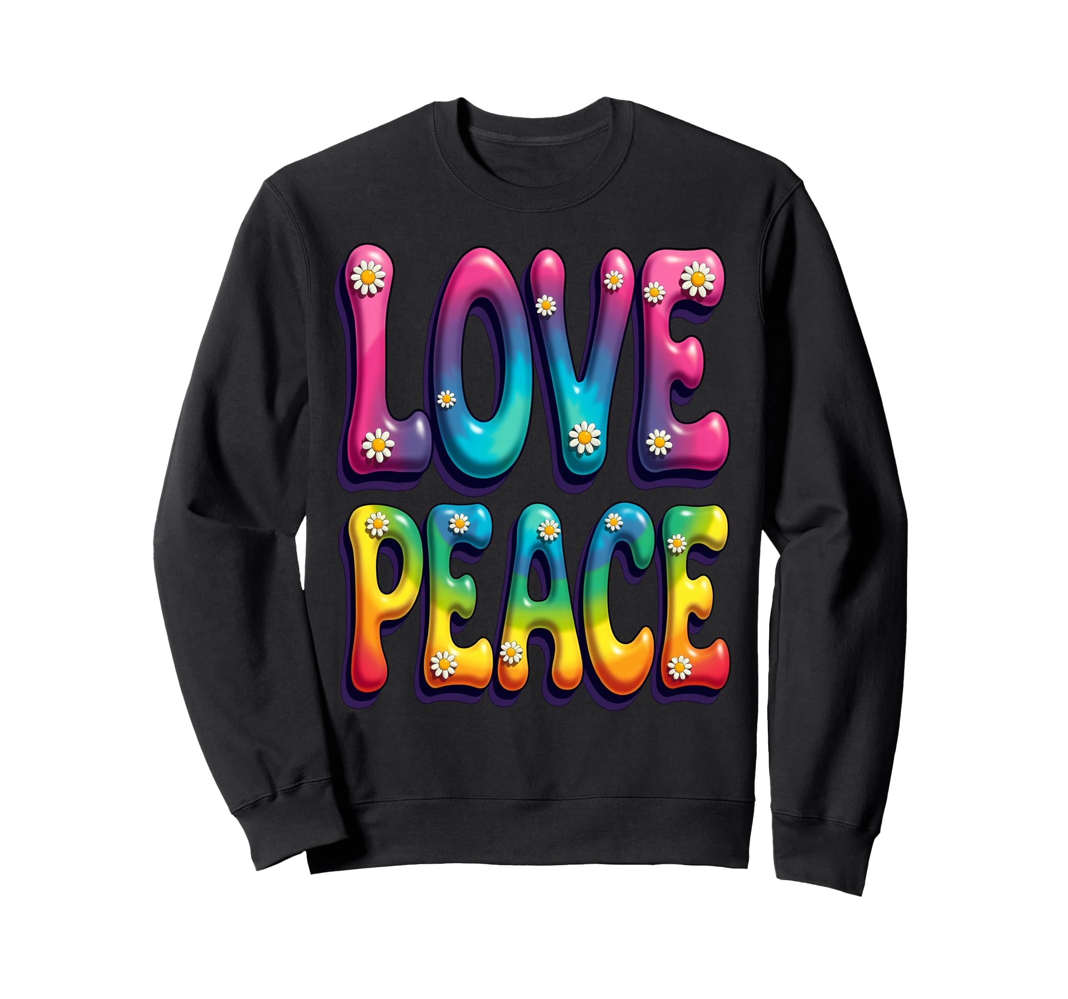 60S 70S Flower Power Groovy Sweatshirt - Fun Novelty Design for Adults - T-Shirt, Sweatshirt, Hoodie