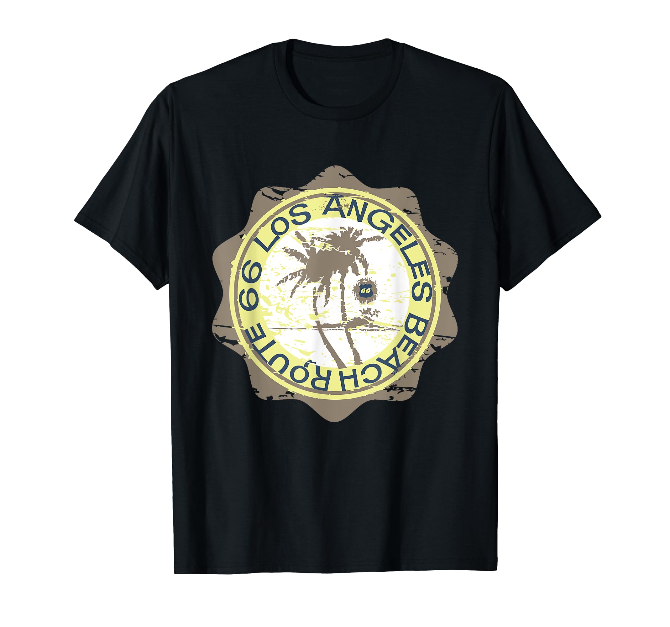 Route 66 Los Angeles Beach T-Shirt - Fun Novelty Design Unisex - T-Shirt, Sweatshirt, Hoodie