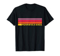 Pennsylvania Colorful 70S Stripes T-Shirt - Minimalist Print Men Women - T-Shirt, Sweatshirt, Hoodie