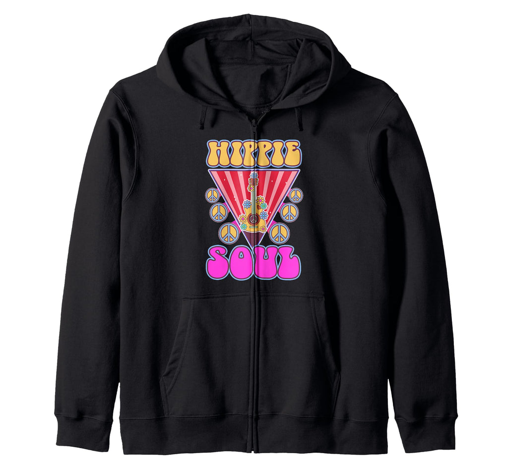 Groovy Hippie Music Peace Love 70S Hoodie - Streetwear Style for Adults - T-Shirt, Sweatshirt, Hoodie