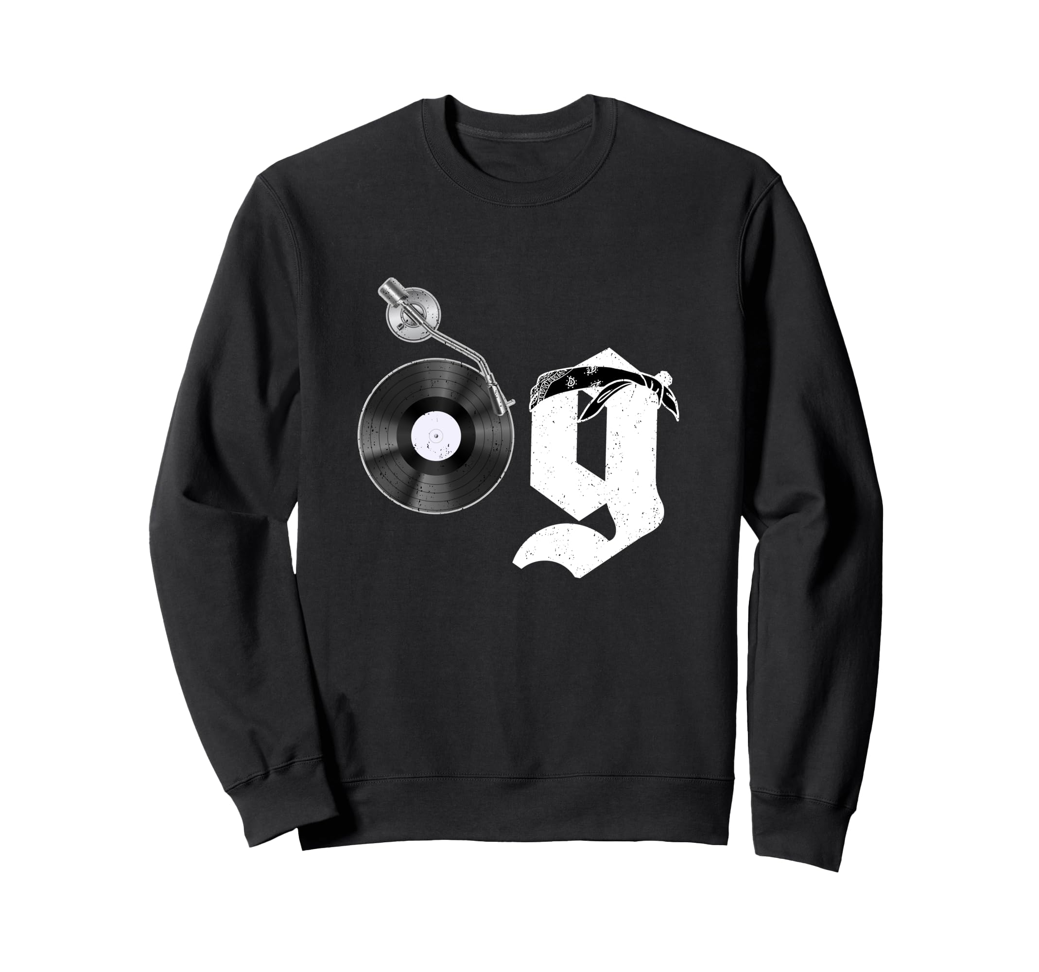 Old School Dad Og Hip Hop Head Vinyl Sweatshirt - Minimalist Print Unisex - T-Shirt, Sweatshirt, Hoodie