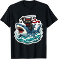 Ninja Cat Riding Shart Funny Cartoon Owner Merch - Adult & Kids T-Shirts, Sweatshirts & Hoodies apparel design preview 1