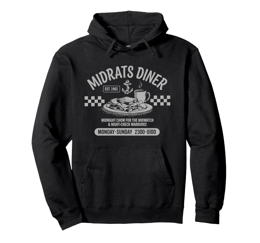 Midrats Diner Funny Sailor Hoodie - Minimalist Print Men Women - T-Shirt, Sweatshirt, Hoodie