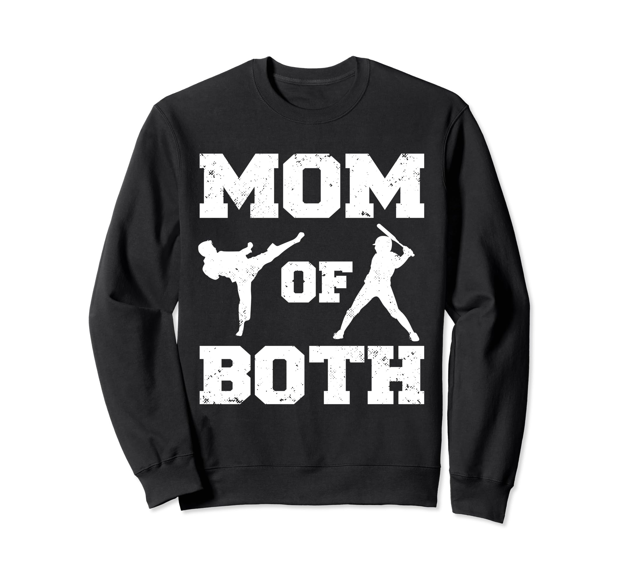 Mom Both Funny Baseball Taekwondo Mom Sweatshirt - Graphic Print Men Women - T-Shirt, Sweatshirt, Hoodie