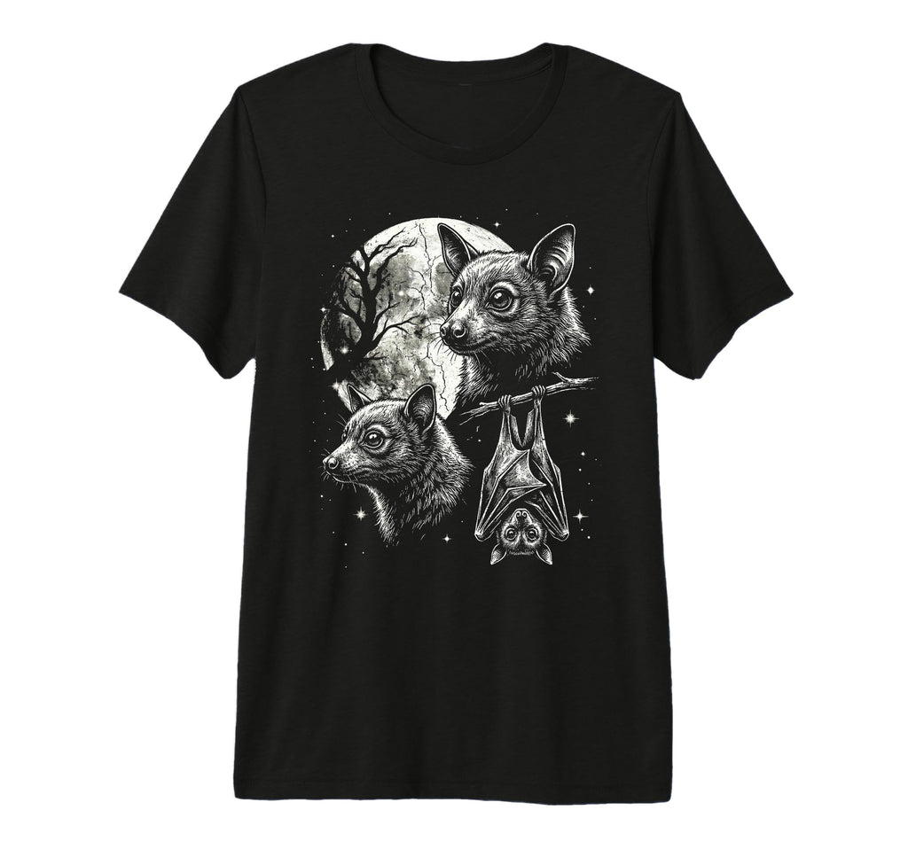 Bat 90S Aesthetic Y2K Bat Moon Tri Blend T-Shirt - Trendy Graphic Men Women - T-Shirt, Sweatshirt, Hoodie