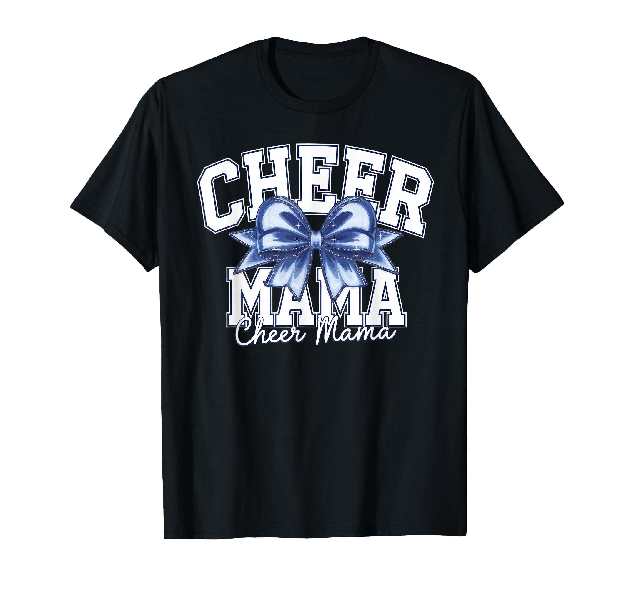 Cheer Mom Mother Bow Cheerleader Game T-Shirt - Custom Art Print Men Women - T-Shirt, Sweatshirt, Hoodie