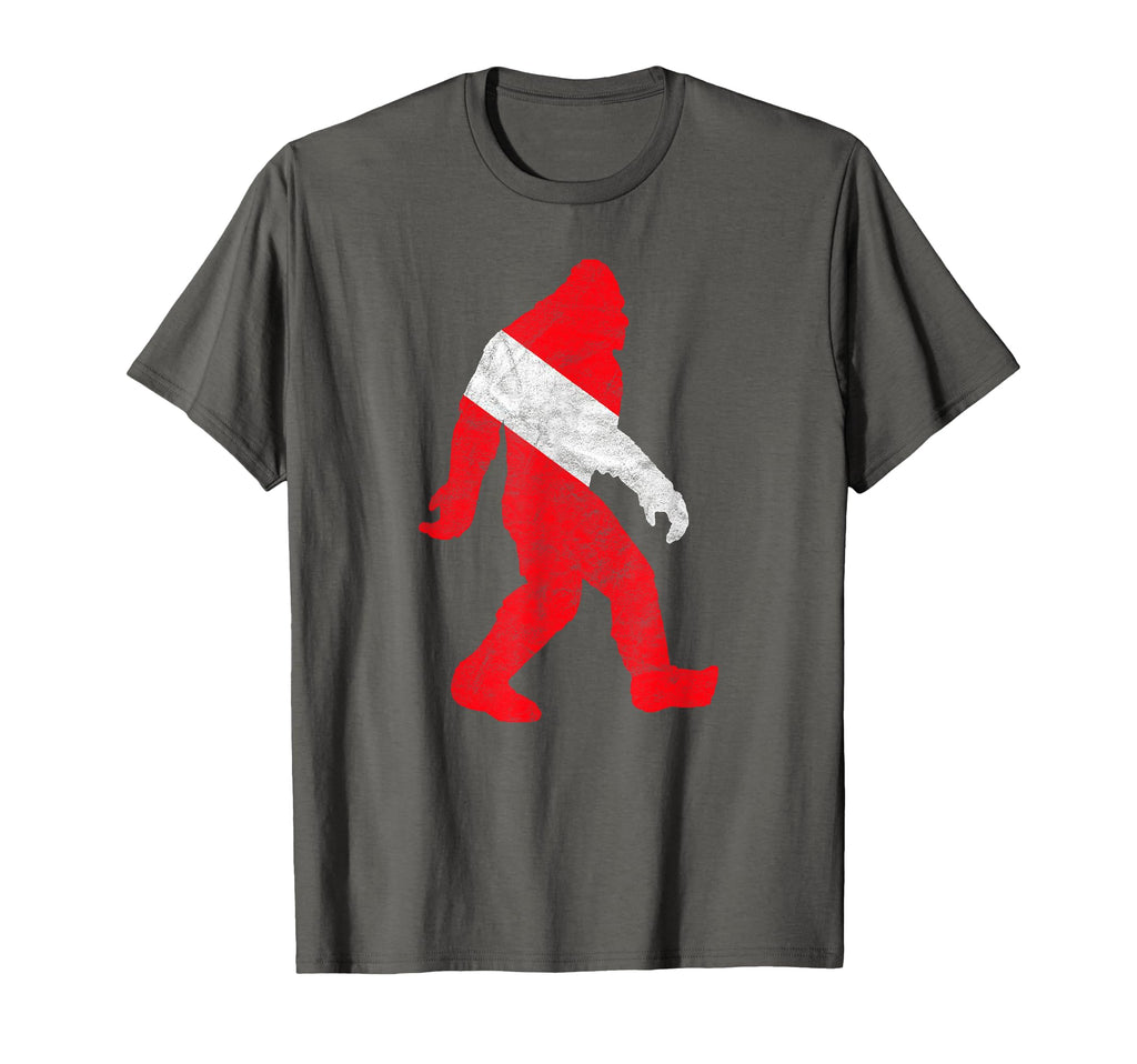 Bigfoot Sasquatch Scuba Flag Diver T-Shirt - Streetwear Style Men Women - T-Shirt, Sweatshirt, Hoodie