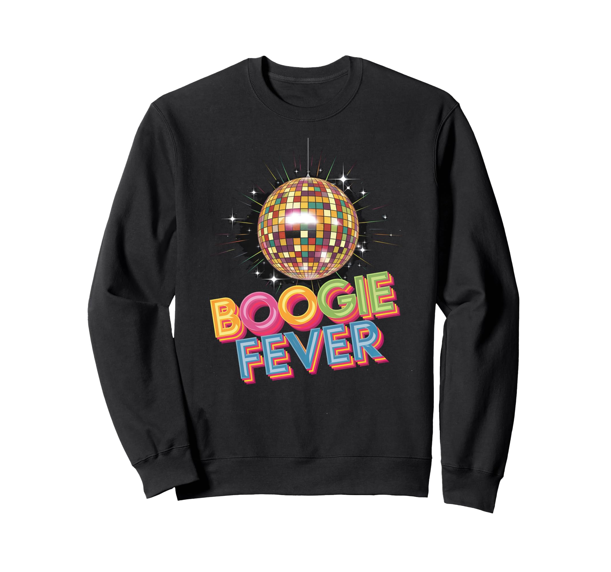 Disco Ball Boogie Fever Discoball Party Sweatshirt - Unique Graphic Unisex - T-Shirt, Sweatshirt, Hoodie