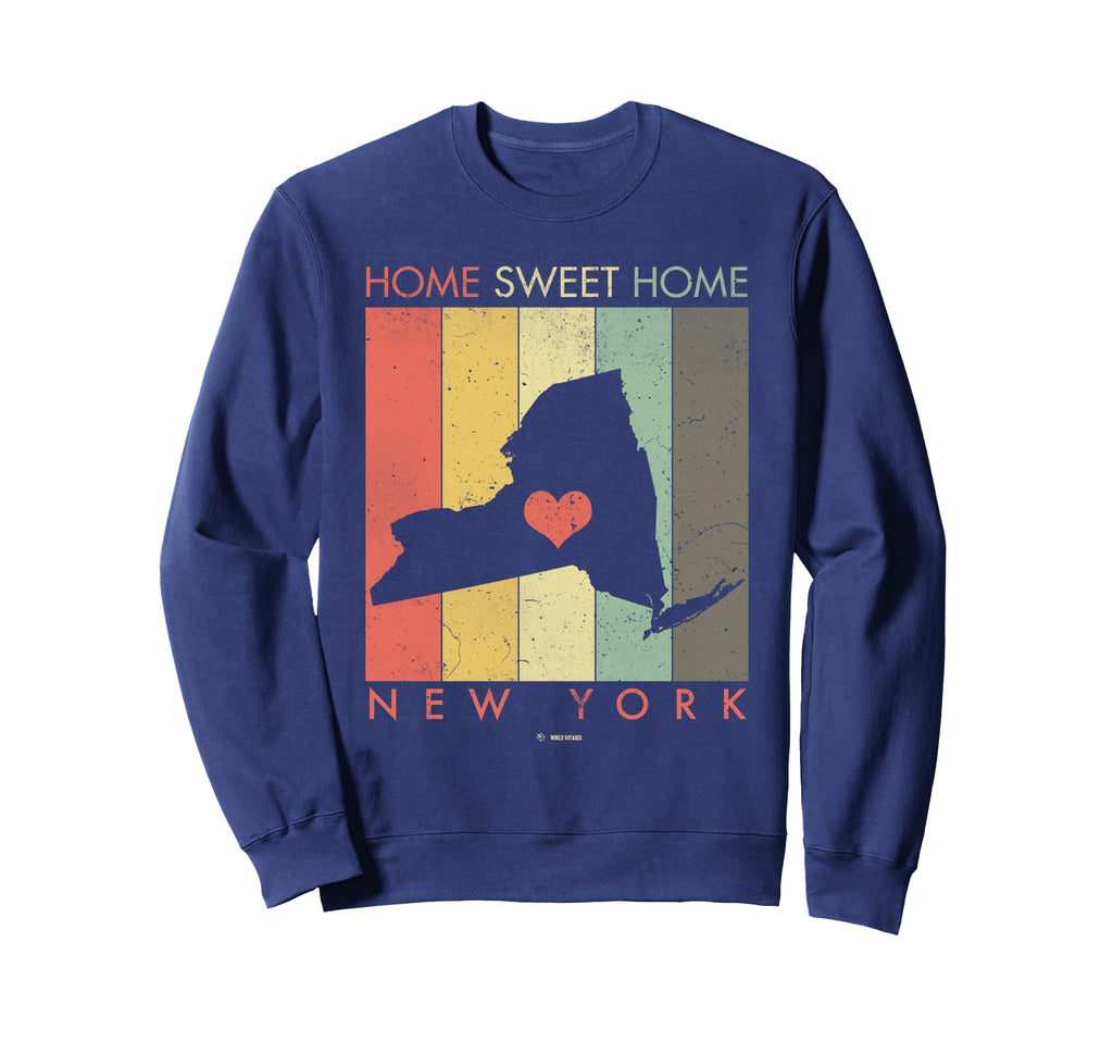 New York Home Sweet Home Distressed Sweatshirt - Streetwear Style Unisex - T-Shirt, Sweatshirt, Hoodie