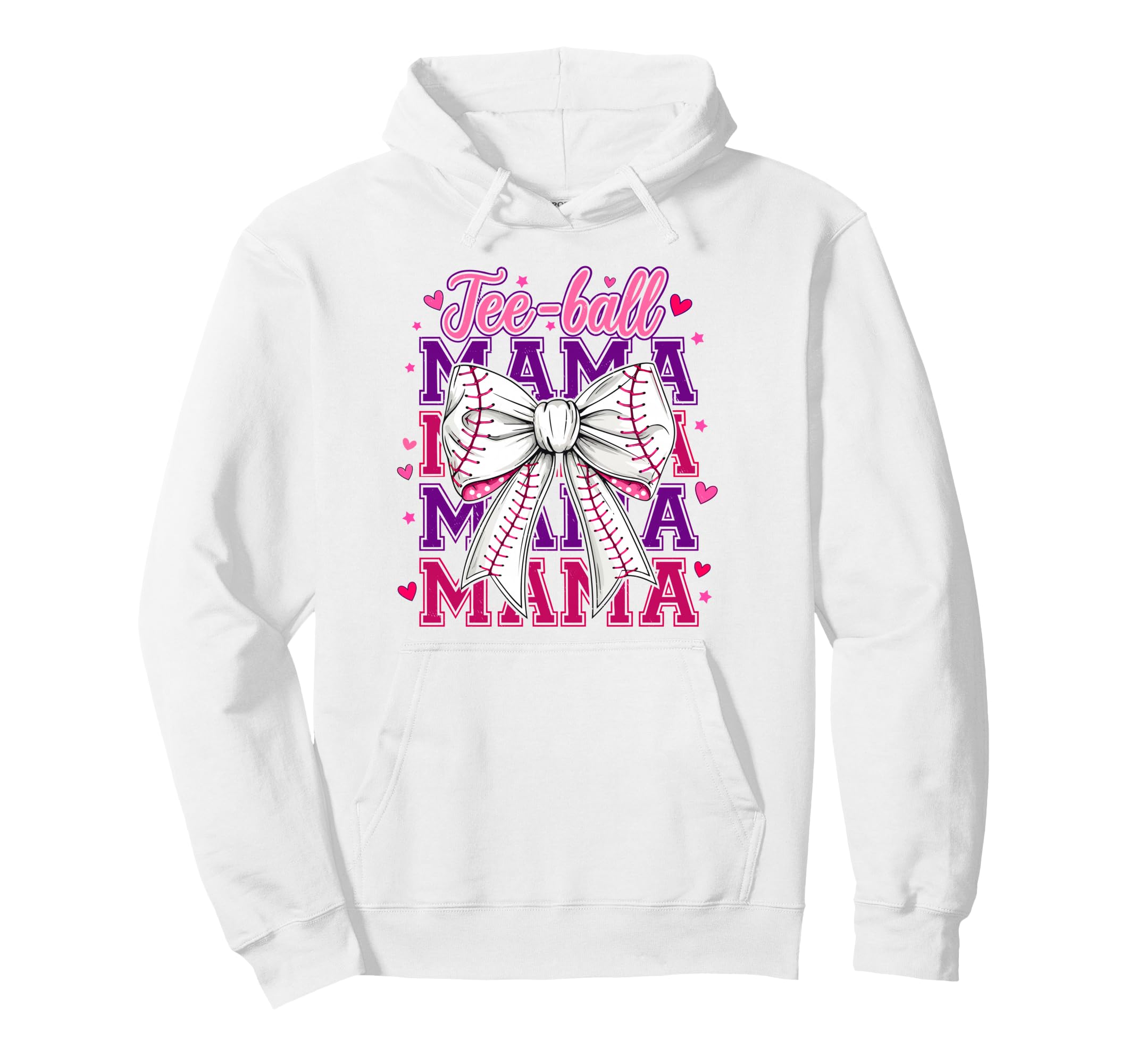 T Ball Mama Baseball Mom Coquette Hoodie - Fun Novelty Design for Adults - T-Shirt, Sweatshirt, Hoodie