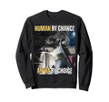 Human Chance Alpha Choice Wolf Sweatshirt - Minimalist Print for Adults - T-Shirt, Sweatshirt, Hoodie