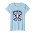 Baseball Mom Never Stops Supportive T-Shirt - Novelty Apparel for Adults - T-Shirt, Sweatshirt, Hoodie