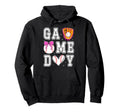 Baseball Sister Coquette Bow Game Day Hoodie - Unique Graphic Unisex - T-Shirt, Sweatshirt, Hoodie
